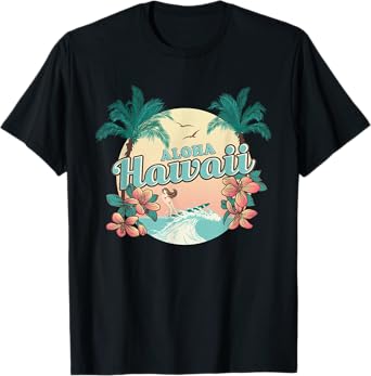 Hawaii - ALOHA - HI - Throwback Design - Classic T-Shirt