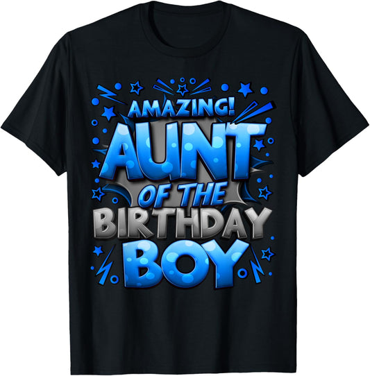 Aunt of the Birthday Boy Matching Family Of Boy Party T-Shirt