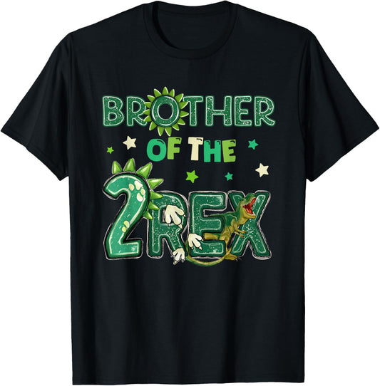 Brother Of The Two Rex Birthday Dinosaur Family Matching T-Shirt