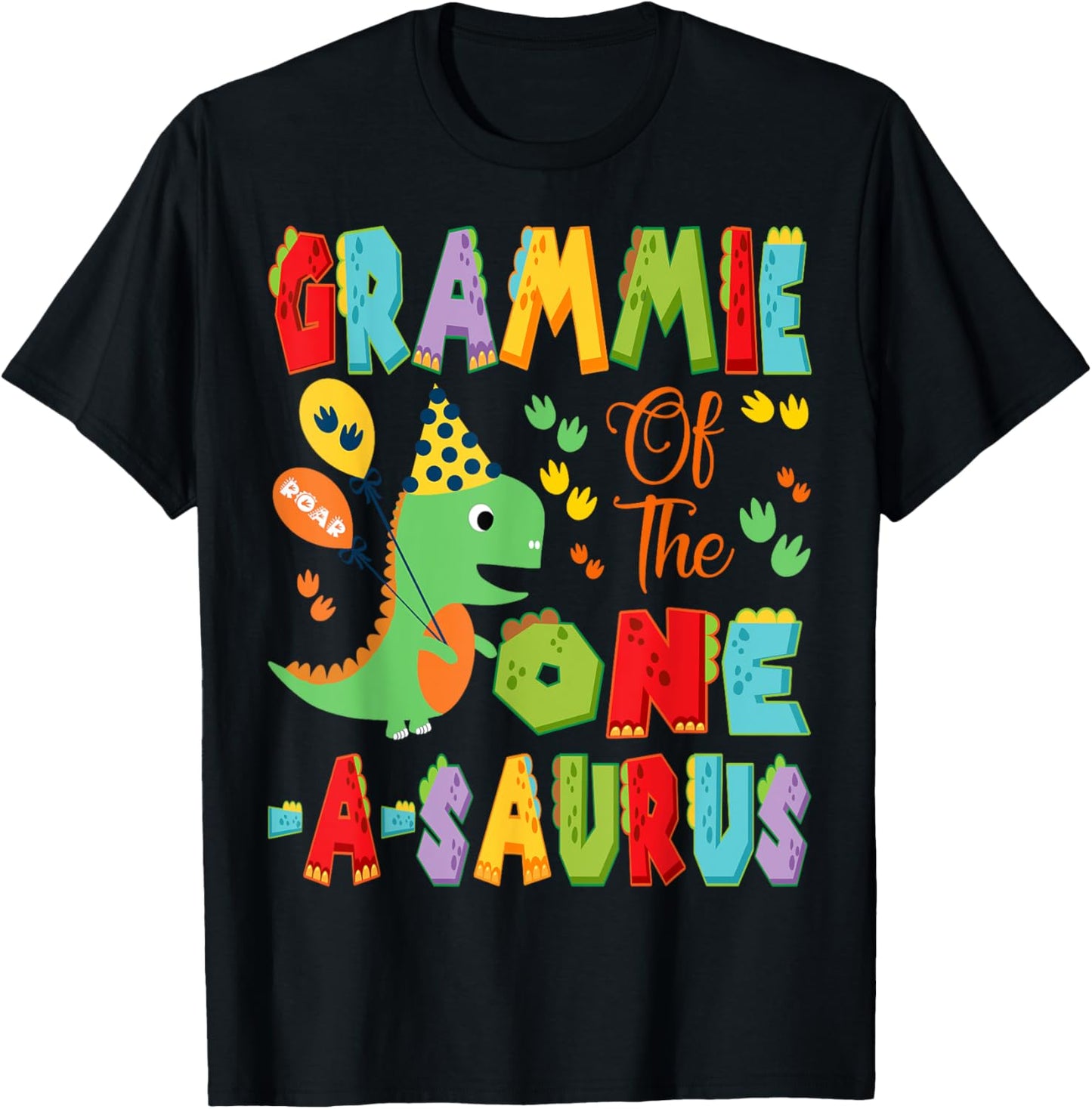 Grammie Of The One-A-Saurus 1St Birthday Boy Dinosaur T-Shirt