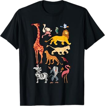 Disney The Lion King Simba and Animals of the Pride Lands T-Shirt