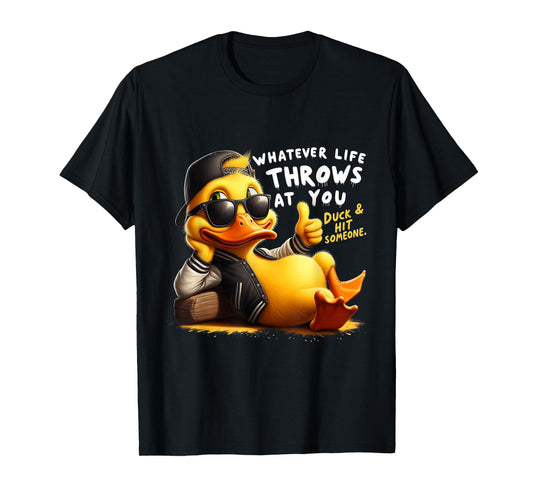 Humor Duck Meme Sarcastic Funny Duck Funny Joke Quote T-Shirt
