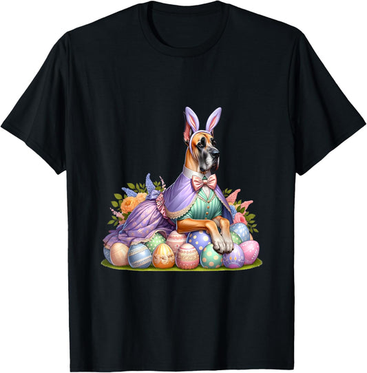Funny Easter Day Great Dane Bunny Costume T-Shirt