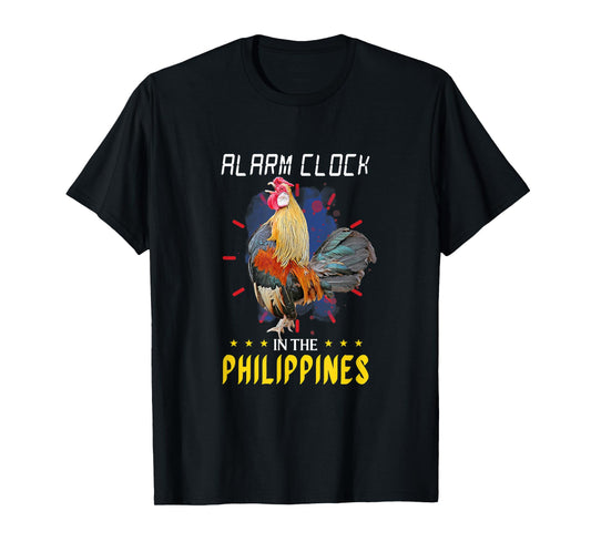 Funny Filipino Chicken Alarm Clock in the Philippines Pinoy T-Shirt