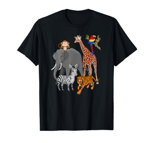 Zoo Animals Shirt Wildlife Birthday Party A Day At The Zoo T-Shirt