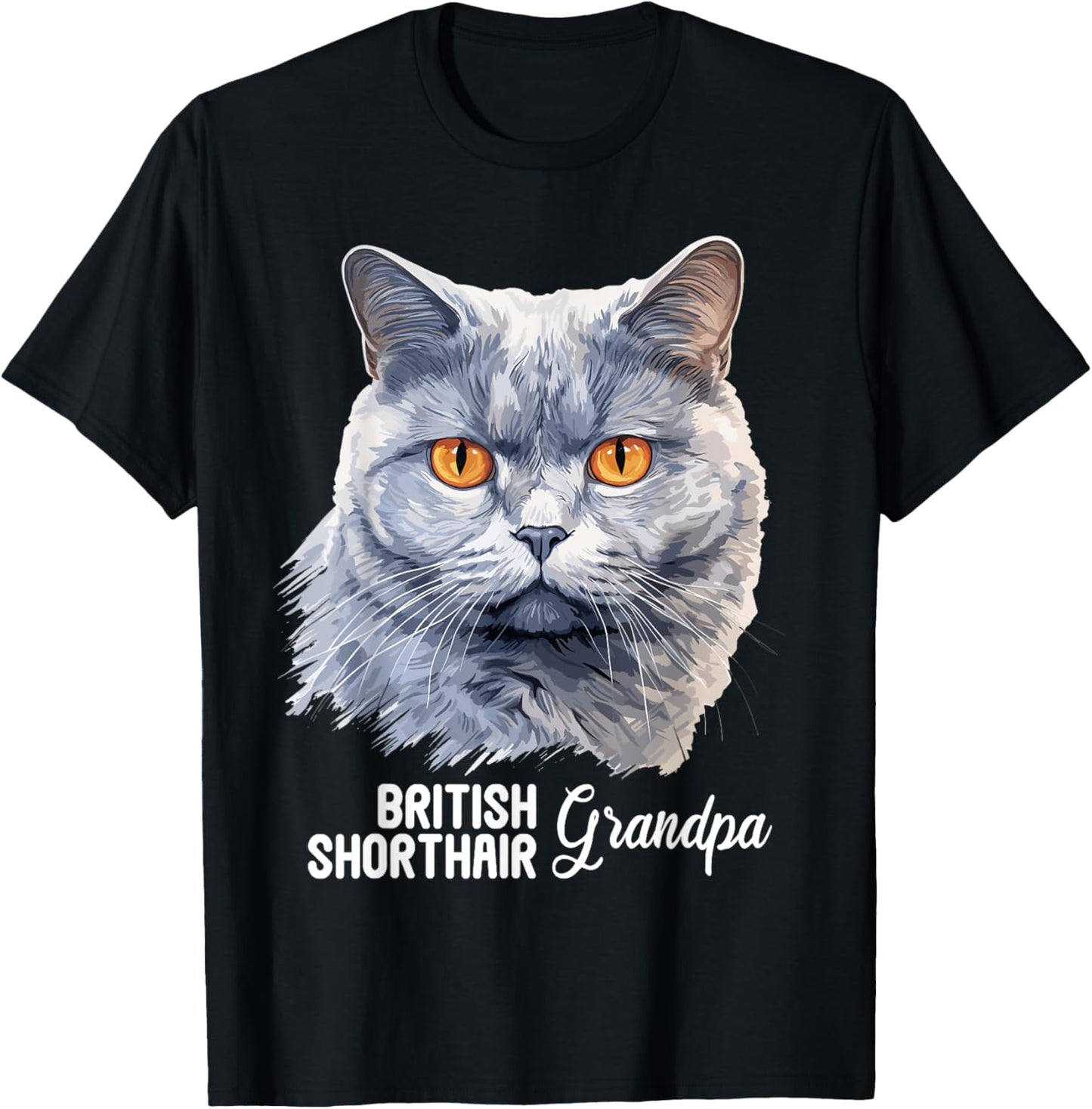 British Shorthair Cats Cat British Shorthair Grandpa T-Shirt