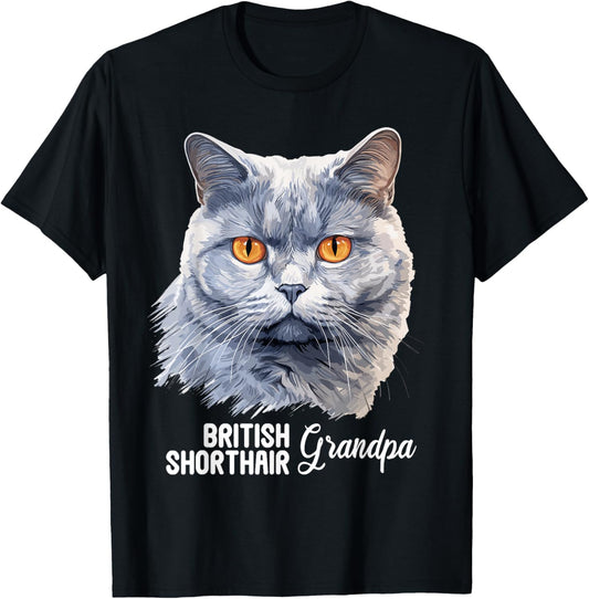 British Shorthair Cats Cat British Shorthair Grandpa T-Shirt