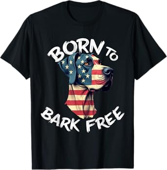 Funny Great Dane Dog Vintage German Mastiff American Flag T-Shirt