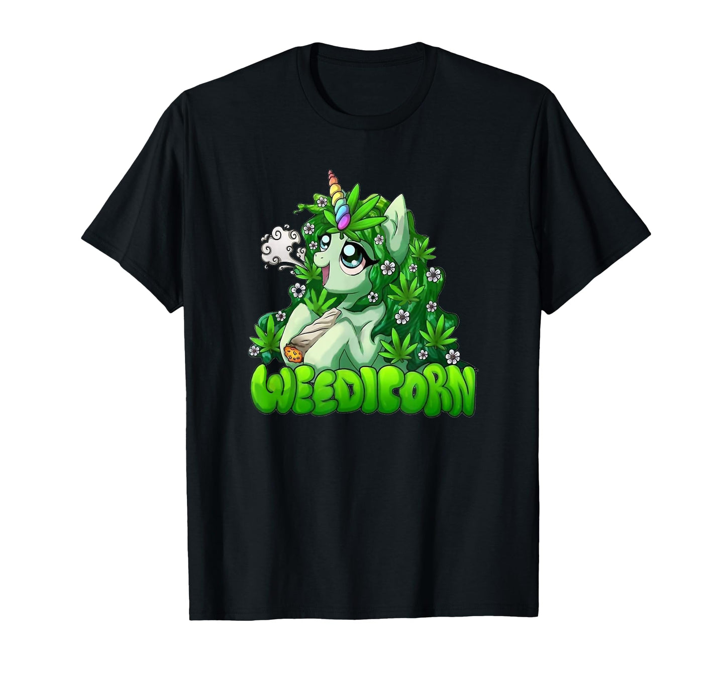 Weedicorn 420 Day Marijuana Leaf Funny Unicorn T-Shirt