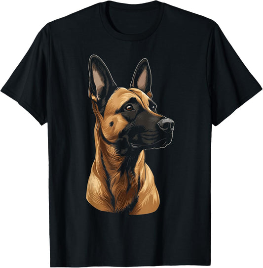 Belgian Malinois Dog Graphic Pet Artwork Belgian Malinois T-Shirt