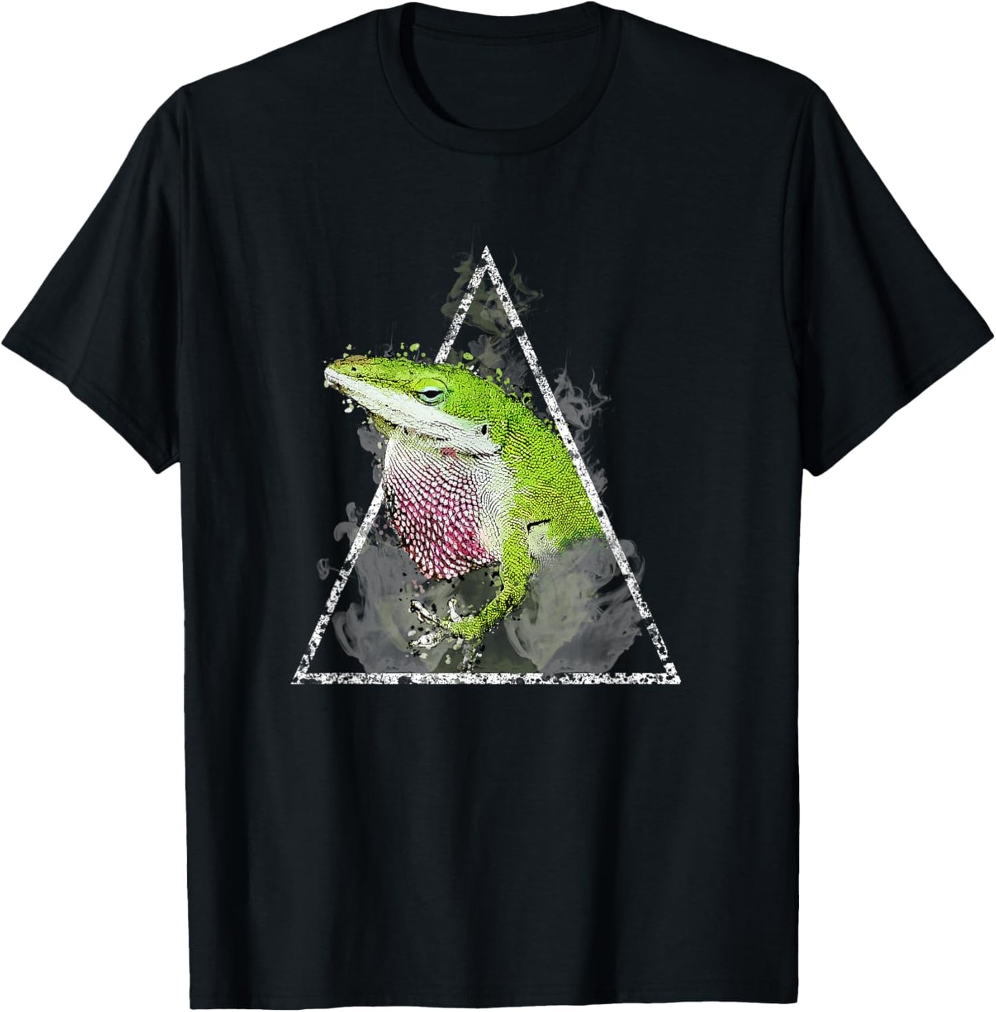 Anole Green Lizard Pet Anoles Reptile Smoke T-Shirt