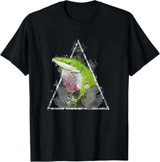 Anole Green Lizard Pet Anoles Reptile Smoke T-Shirt