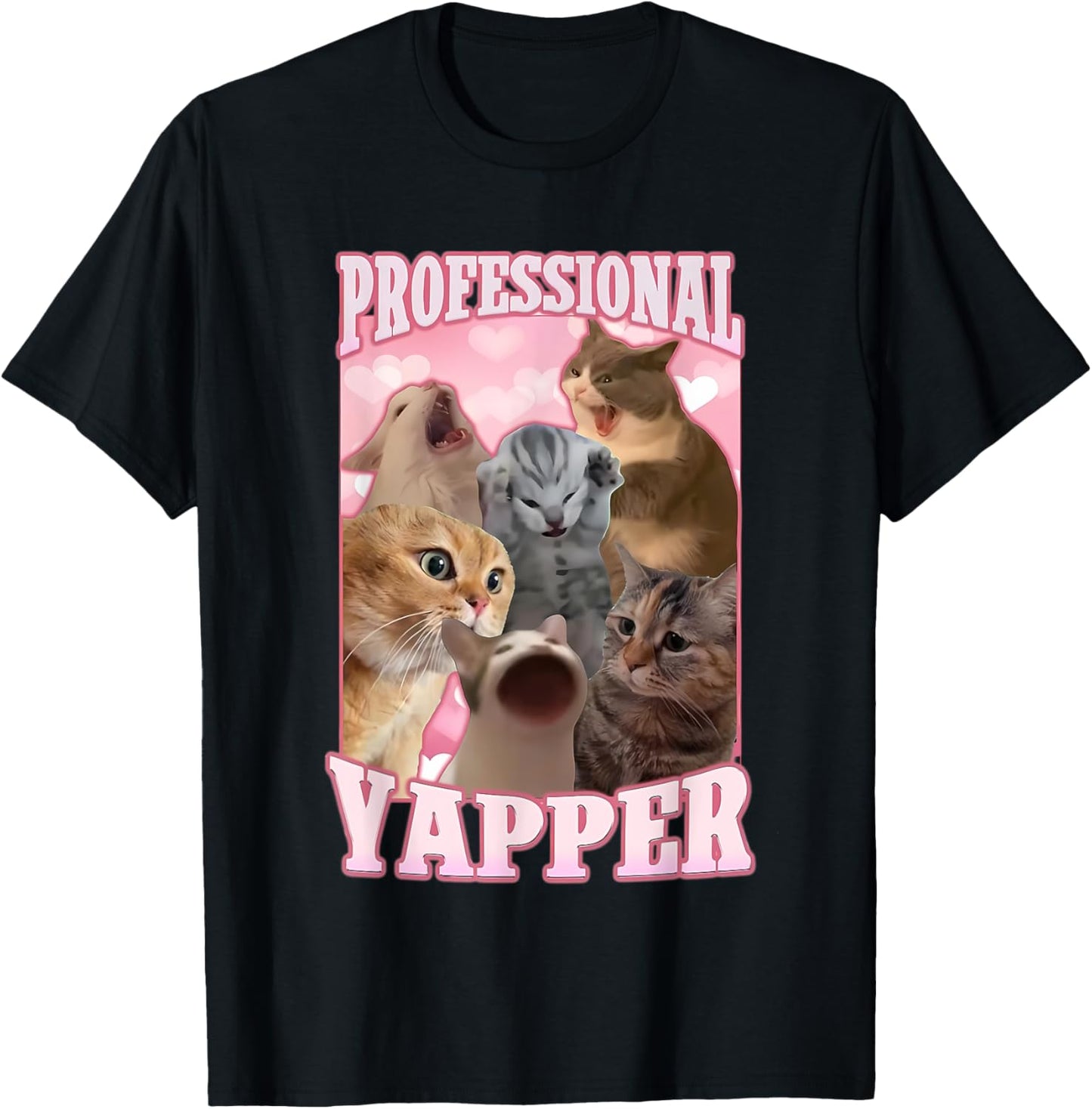 Professional Yapper Funny Cat Meme Goofy Ahh Ironic Cat T-Shirt