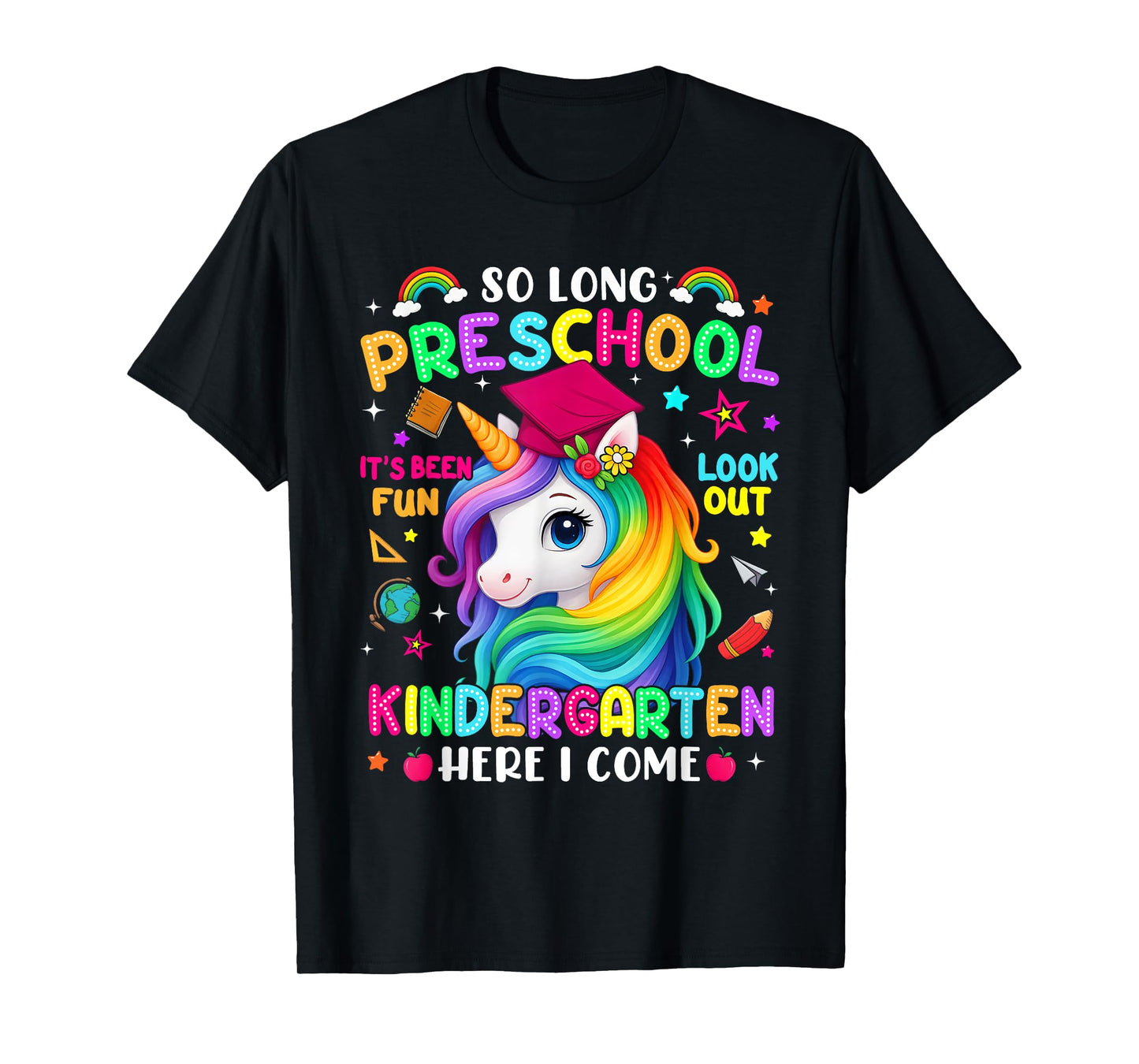 So Long Pre-k Graduate Kindergarten Here I Come Unicorn Kids T-Shirt