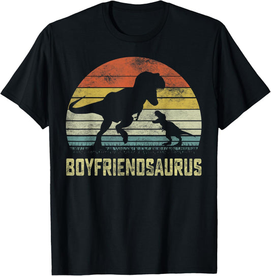 Boyfriendsaurus T Rex Dinosaur Boyfriend Saurus Family T-Shirt