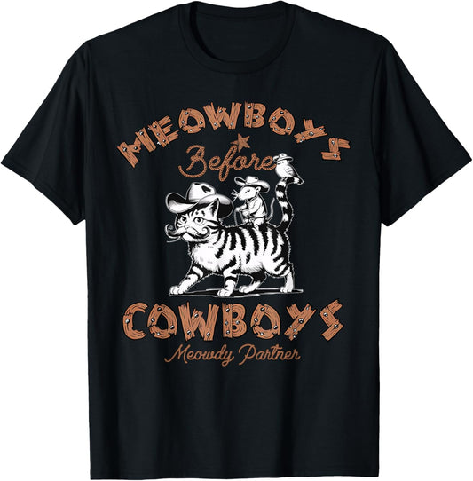 Meowboys Before Cowboys Tejano Meowdy Cat Cowboy Kitten T-Shirt