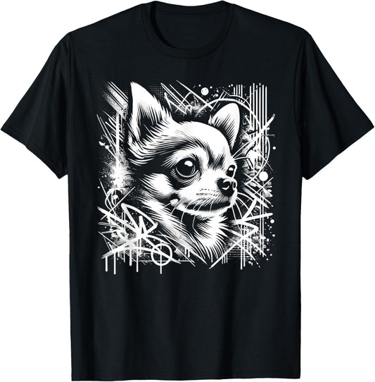 Cute Chihuahua Graffiti Street Art Style T-Shirt