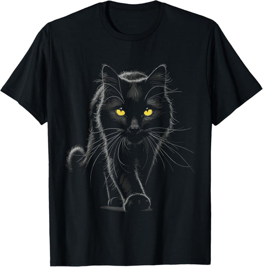Black Cat Yellow Eyes Cats T-Shirt