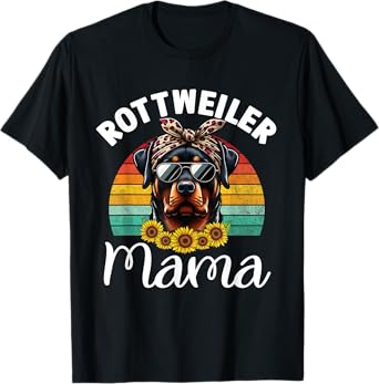 Rottweiler Mom Dog Lovers Rottie Mama Puppy Mother's Day Men Women Girls Kids T-Shirt