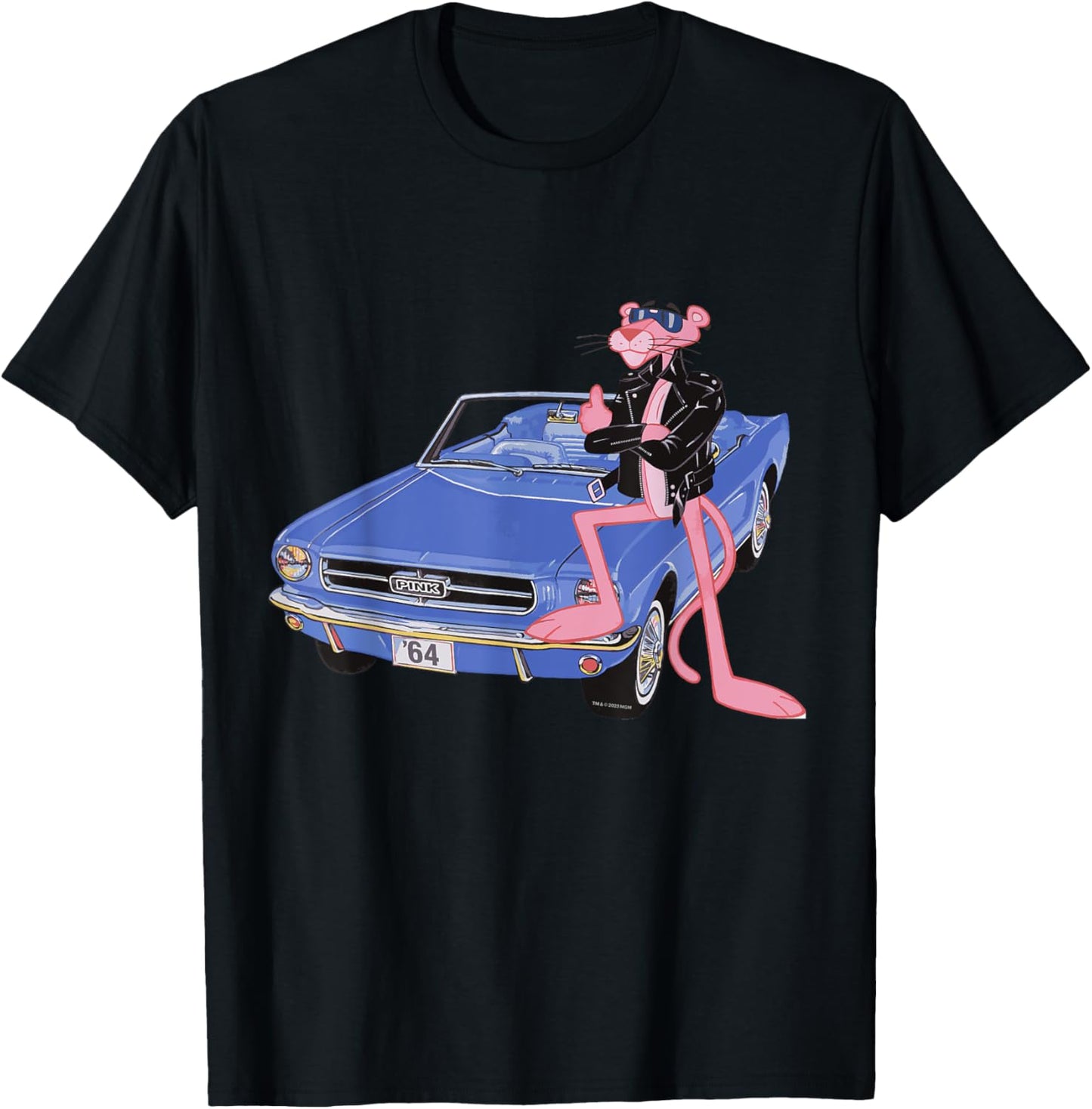 Pink Panther Vintage 1964 Convertible Car Cool Cat T-Shirt