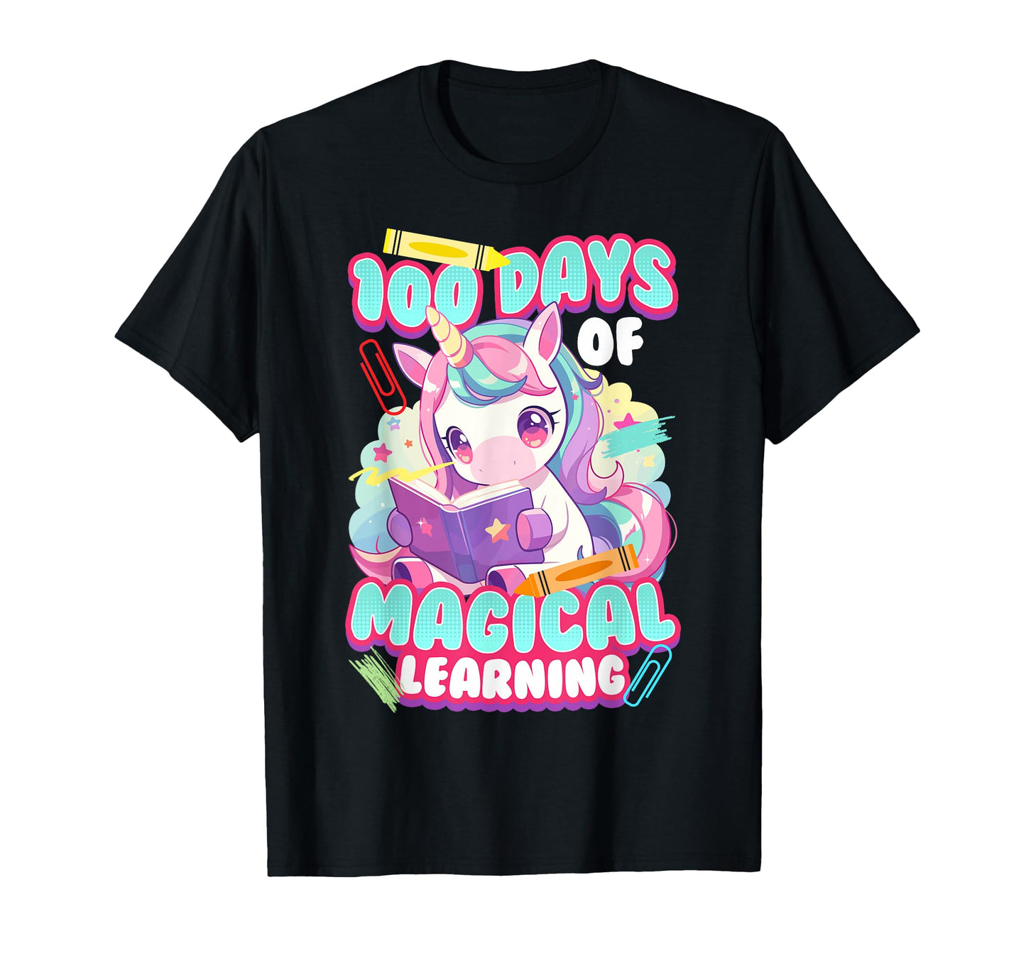 100 Days of School Unicorn Girls 100 Magical Days Girls T-Shirt