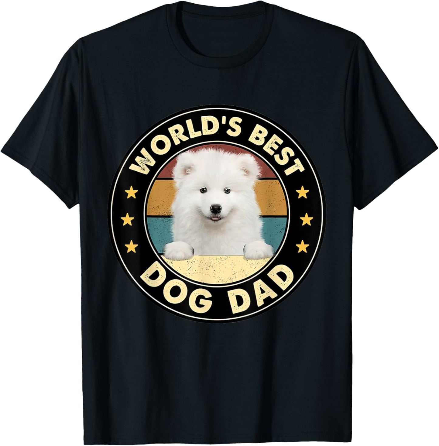 Vintage World's Best Best Samoyed Dad Dog Lover T-Shirt