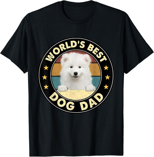 Vintage World's Best Best Samoyed Dad Dog Lover T-Shirt