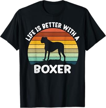 Life is Better With A Boxer Dog Boxer Dad Boxer mom Men Women Kids T-Shirt