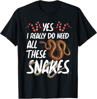 Funny Snake Designs For Men Women Herpetology Reptile Lovers T-Shirt