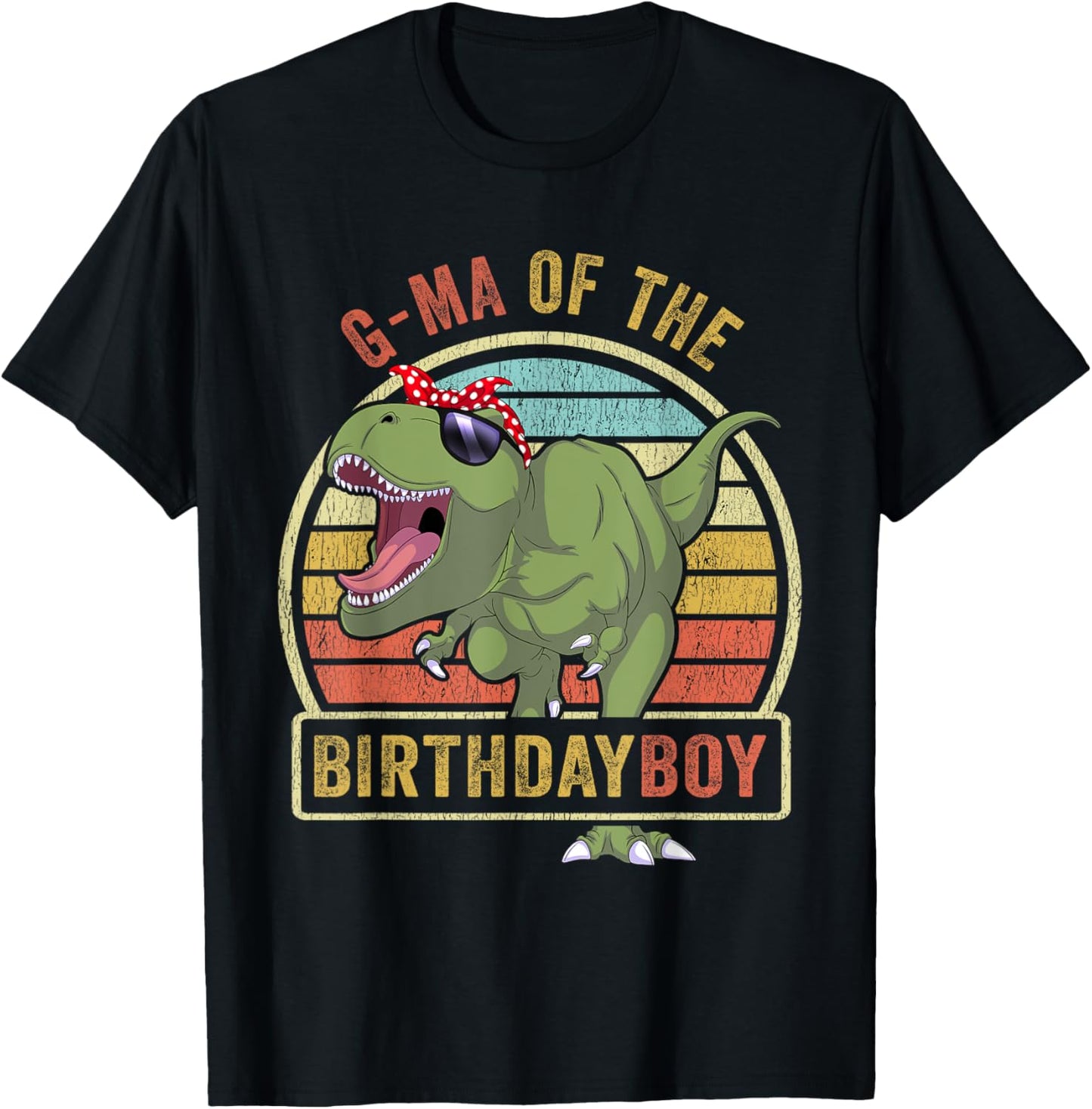G Ma of the Birthday Boy Matching Family Dinosaur T-Shirt