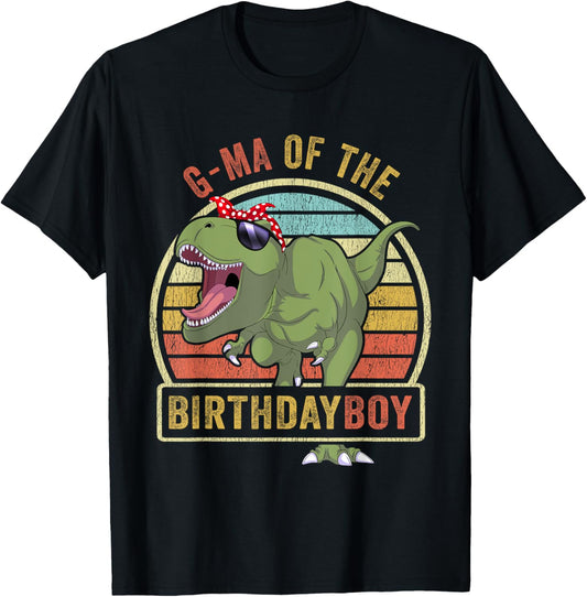 G Ma of the Birthday Boy Matching Family Dinosaur T-Shirt