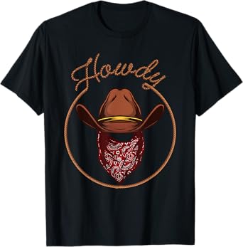 Funny Cowboy Design For Men Boys Rodeo Bull Rider Cowboy T-Shirt