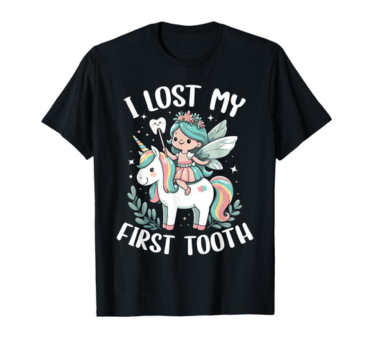 I Lost My First Tooth Funny Unicorn Tooth Fairy T-Shirt