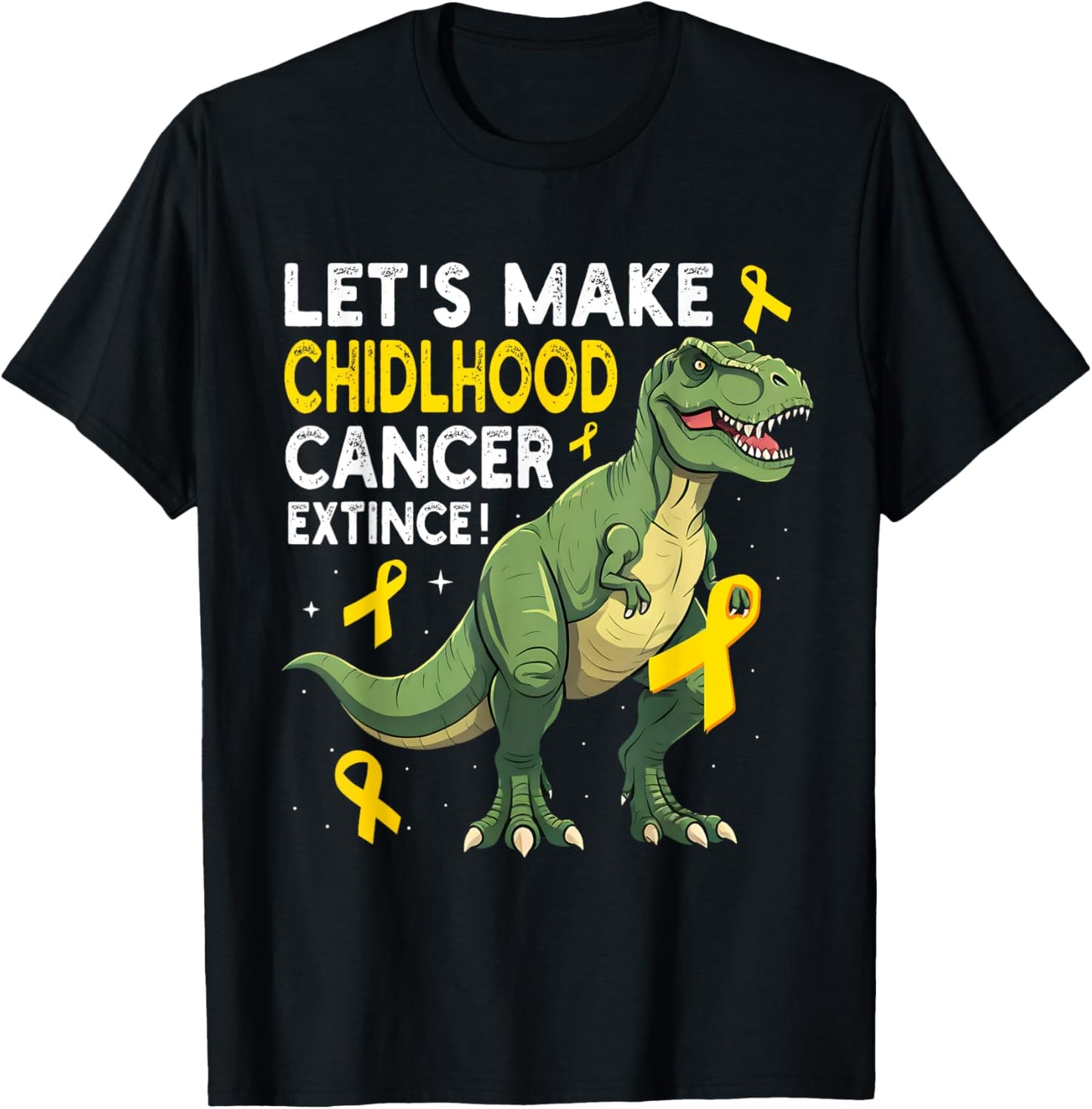 Childhood Cancer Extinct Dinosaur Childhood Cancer Awareness T-Shirt