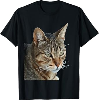 Stunning Tabby Cat Close Up Portrait Vector T-Shirt