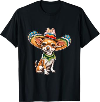 Funny Cinco de Mayo Chihuahua Graphic T-Shirt