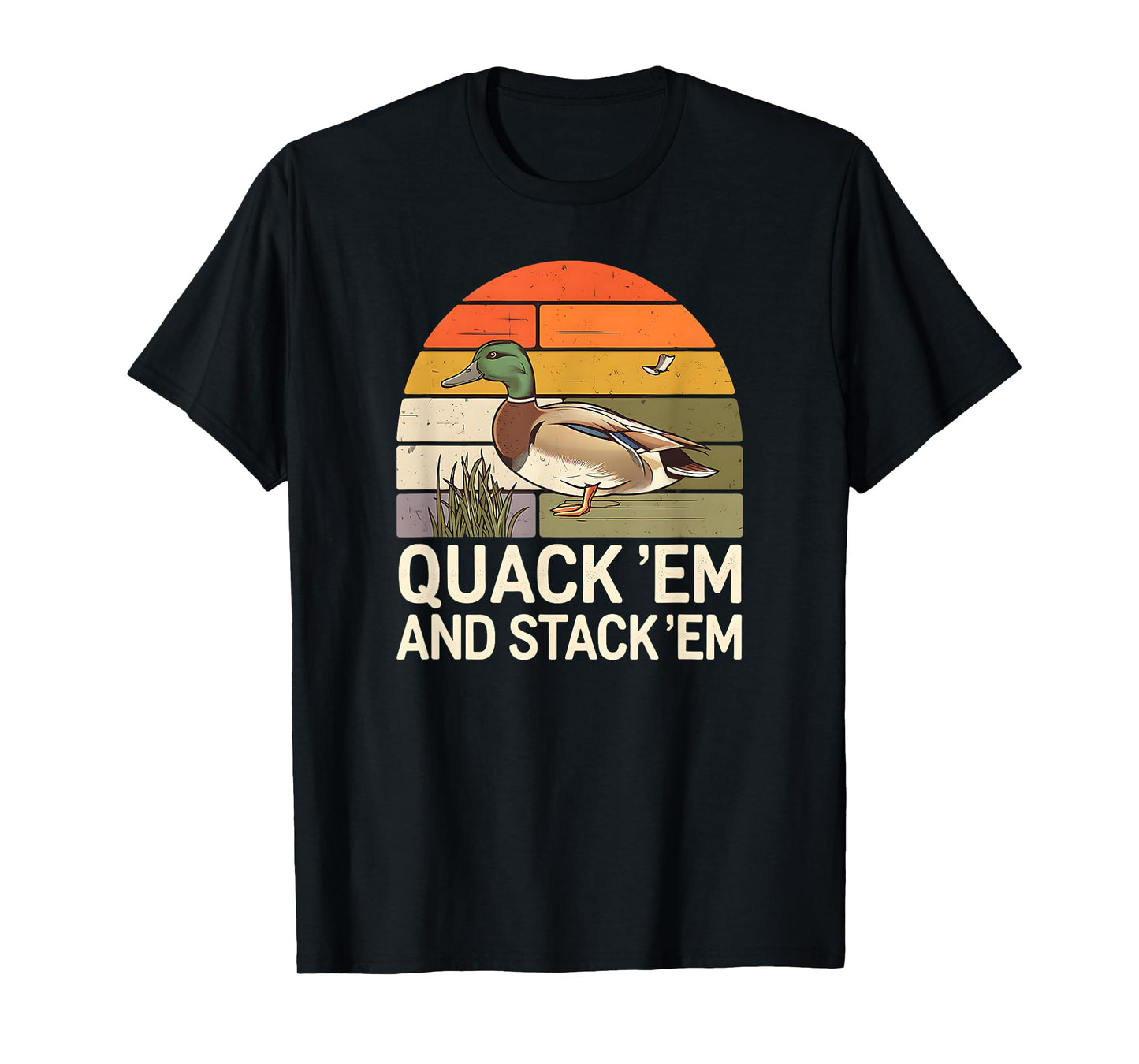 Duck Hunting Funny Mens Mallard Hunter Waterfowl USA Patriot T-Shirt