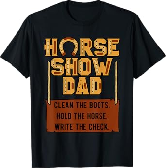 Horse Show Dad Jockey Equestrian Showjumping Father's Day T-Shirt