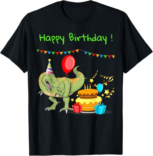 Happy Birthday Dinosaur T Shirt Happy Birthday T-Rex T-Shirt