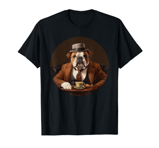English Bulldog English Gentleman Funny Dog Victorian T-Shirt