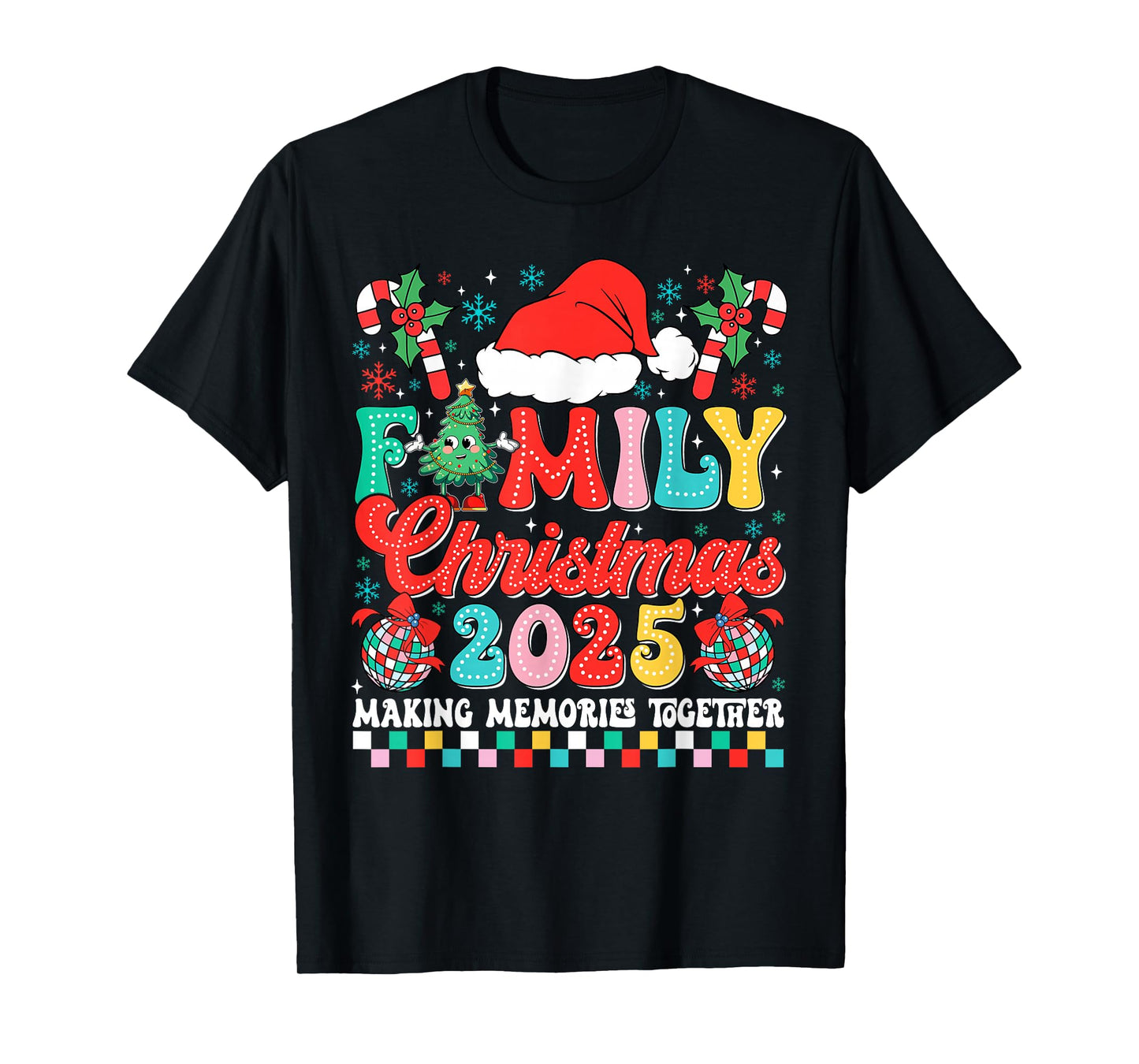Family Christmas 2025 Pajamas Outfit Matching Xmas T-Shirt