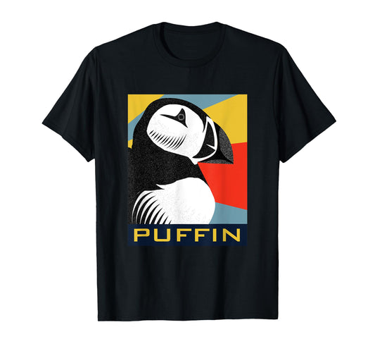 Vintage Retro Silhouette Puffin T-Shirt