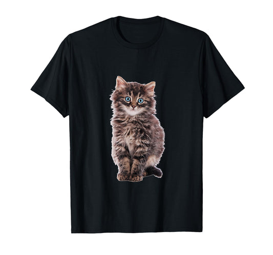 Adorable fluffy Maine Coon brown tabby kitten