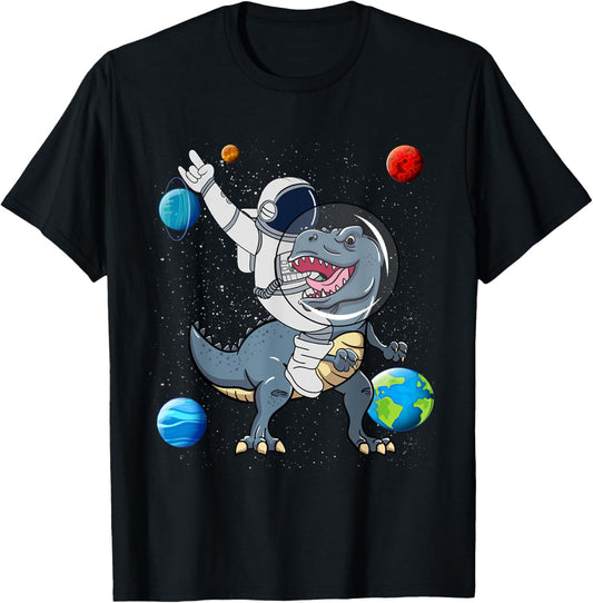 Astronaut Dinosaur Spaceship Prehistoric Reptile Spacecraft T-Shirt