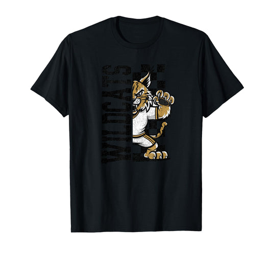 Wildcats Spirit High School Mascot Sports Team T-Shirt