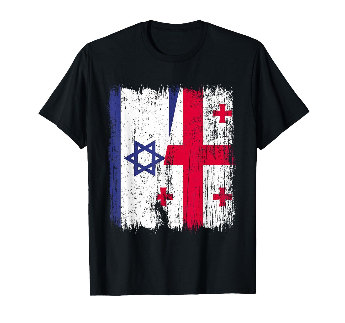 Israel Georgia Half Flag Israeli Georgian Roots T-Shirt