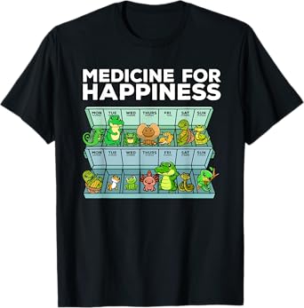 Medicine For Happiness Reptile Wildlife Animal Rescuer T-Shirt