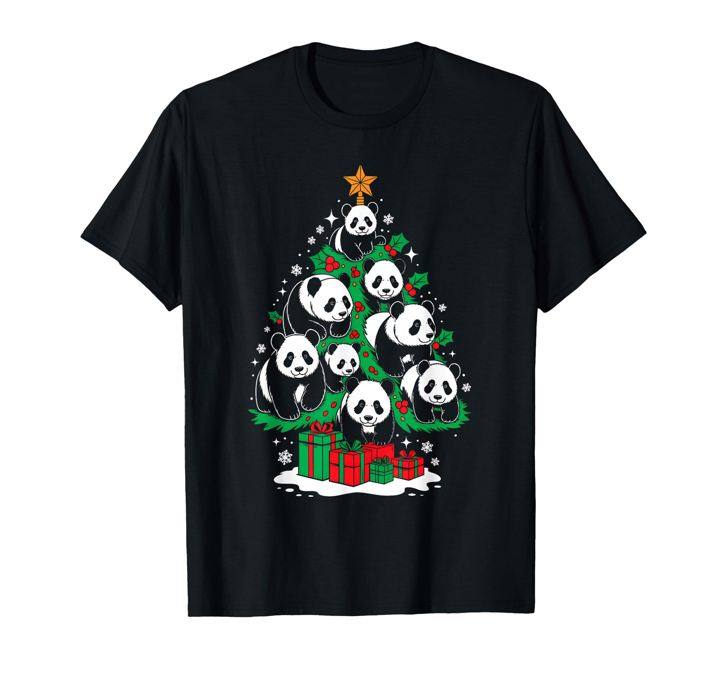 Panda Tree Christmas Panda Lover Xmas Squad Men Women Kids T-Shirt