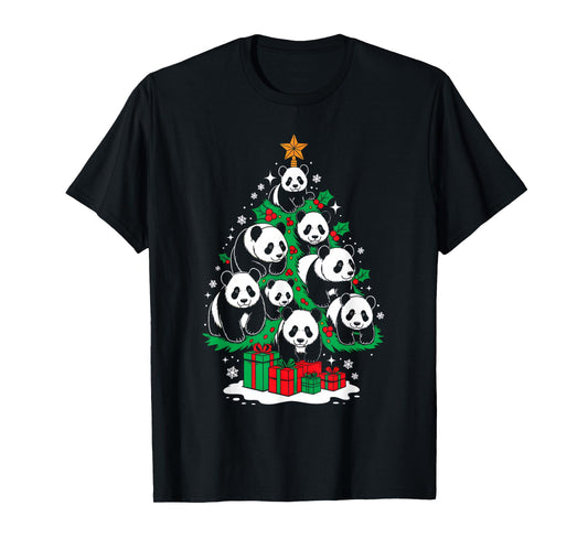 Panda Tree Christmas Panda Lover Xmas Squad Men Women Kids T-Shirt