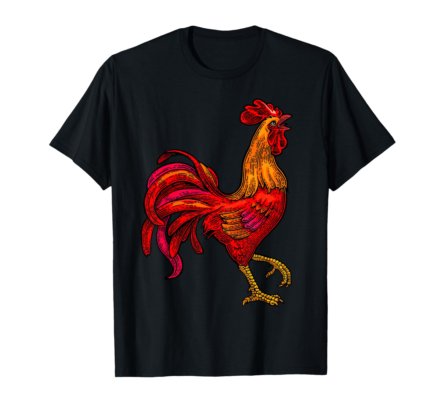 Red Rooster Vintage Retro Farmer Shirt Cock Bird Rooster T-Shirt